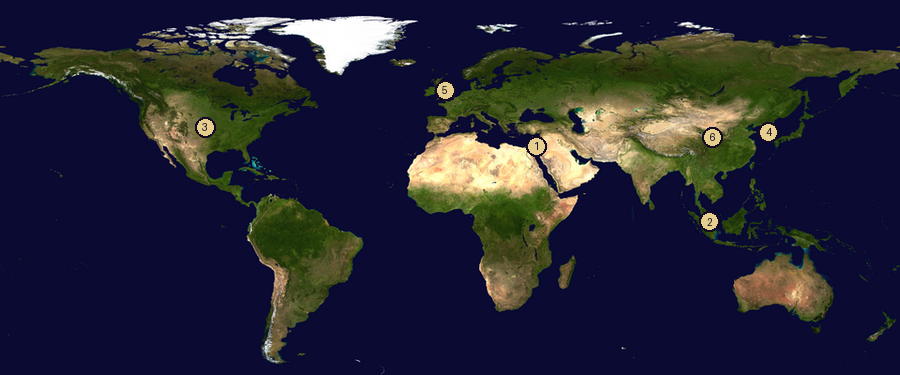 World map ranking six countries by AI activity relative to population
